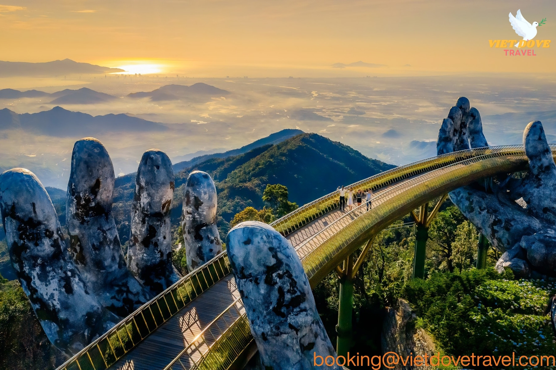 Golden Bridge Ba Na Hills Sunrise