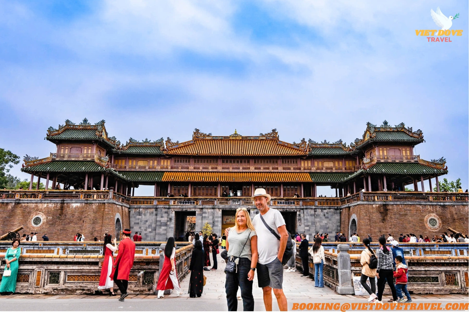 Hue Imperial City Tourist Gate Ngo Mon.